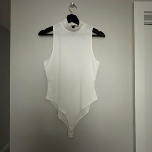 Forever 21 High-Neck White Bodysuit